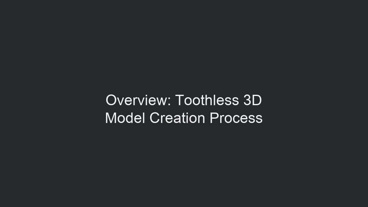 无牙仔3D模型制作流程概述示意图