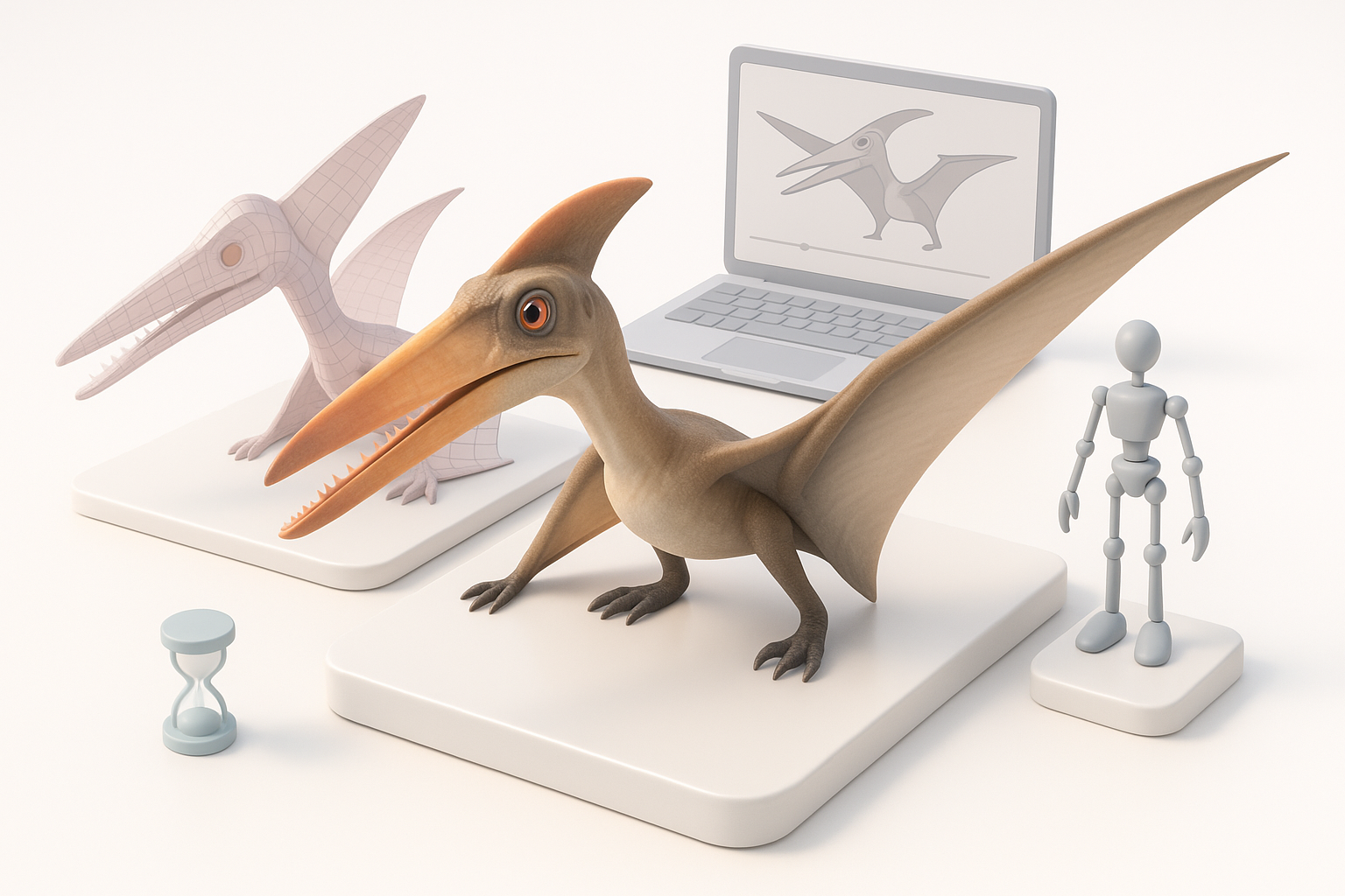Retopology、绑定与动画基础要点示意图