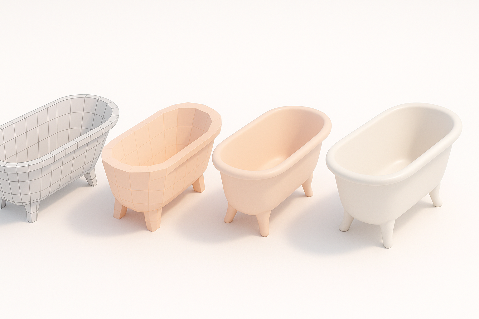 Blender 浴缸建模分步教程示意图