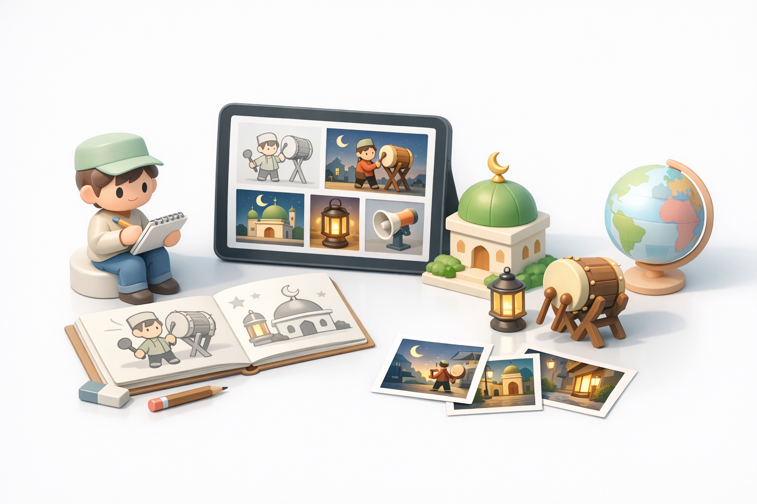 Planning and Gathering References illustration