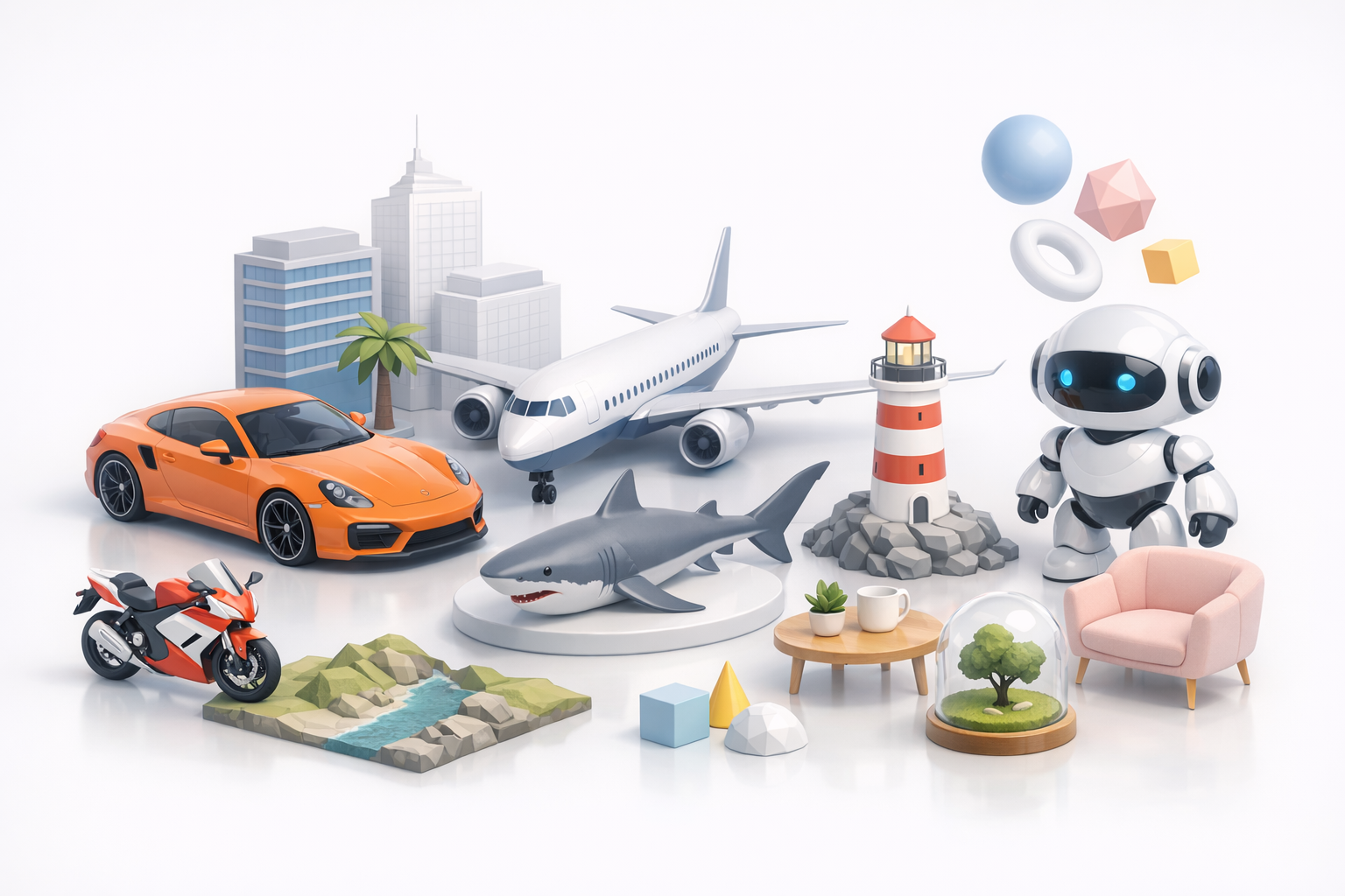 Ilustración de qué son los modelos 3D de TurboSquid