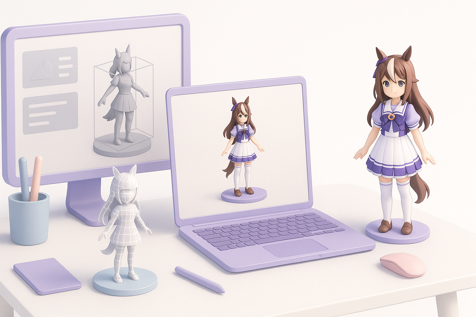My Workflow for Generating Uma Musume 3D Models illustration