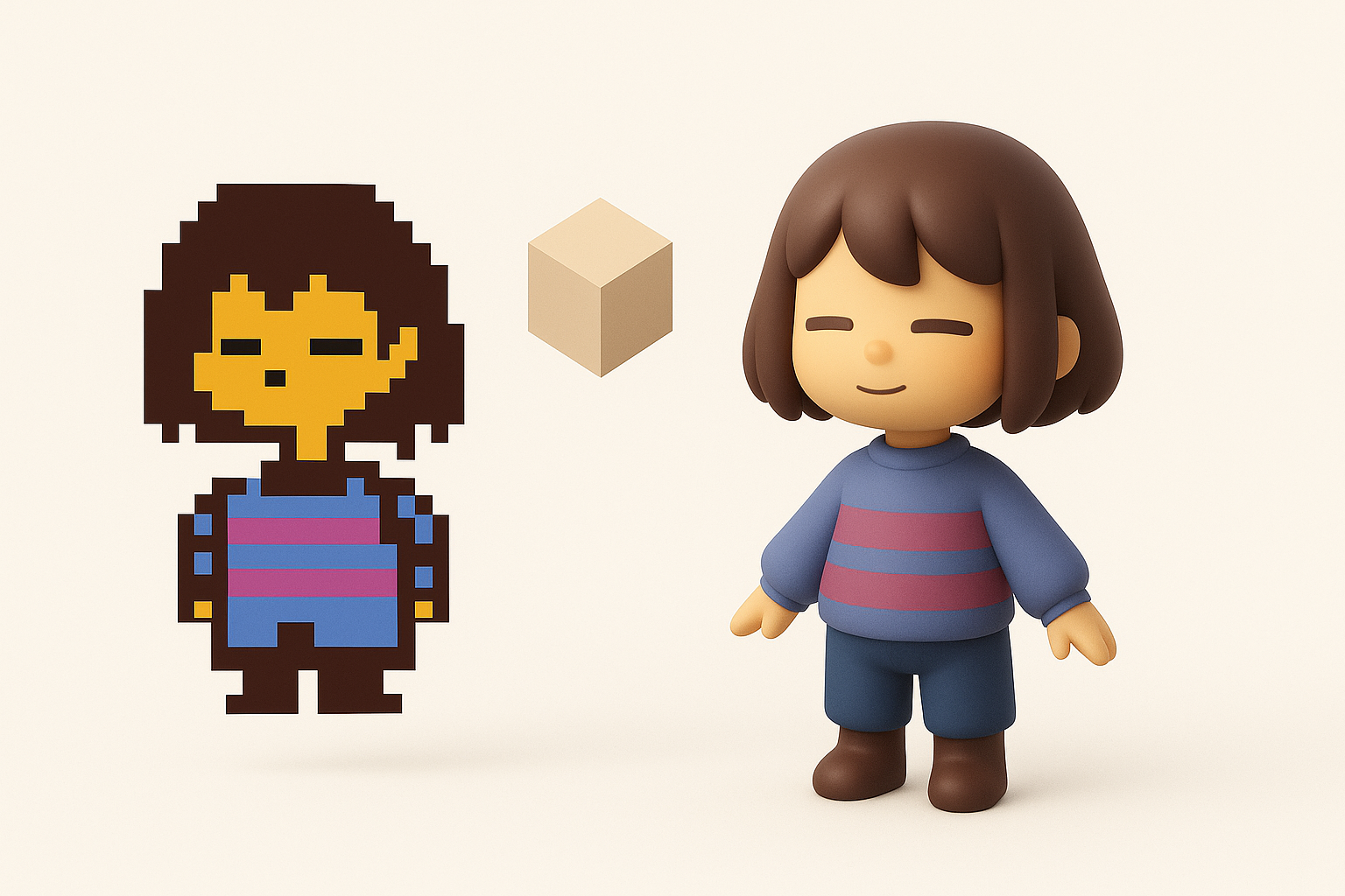 Understanding Undertale’s Art Style for 3D Modeling illustration