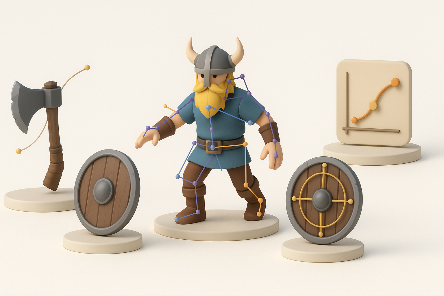 绑定和动画 Valheim 3D 资产插图