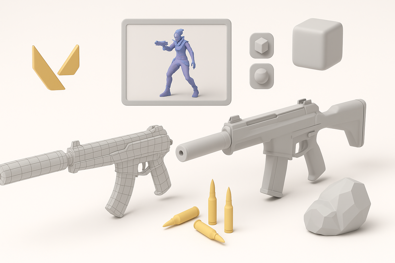 Best Practices for High-Quality Valorant 3D Assets illustration