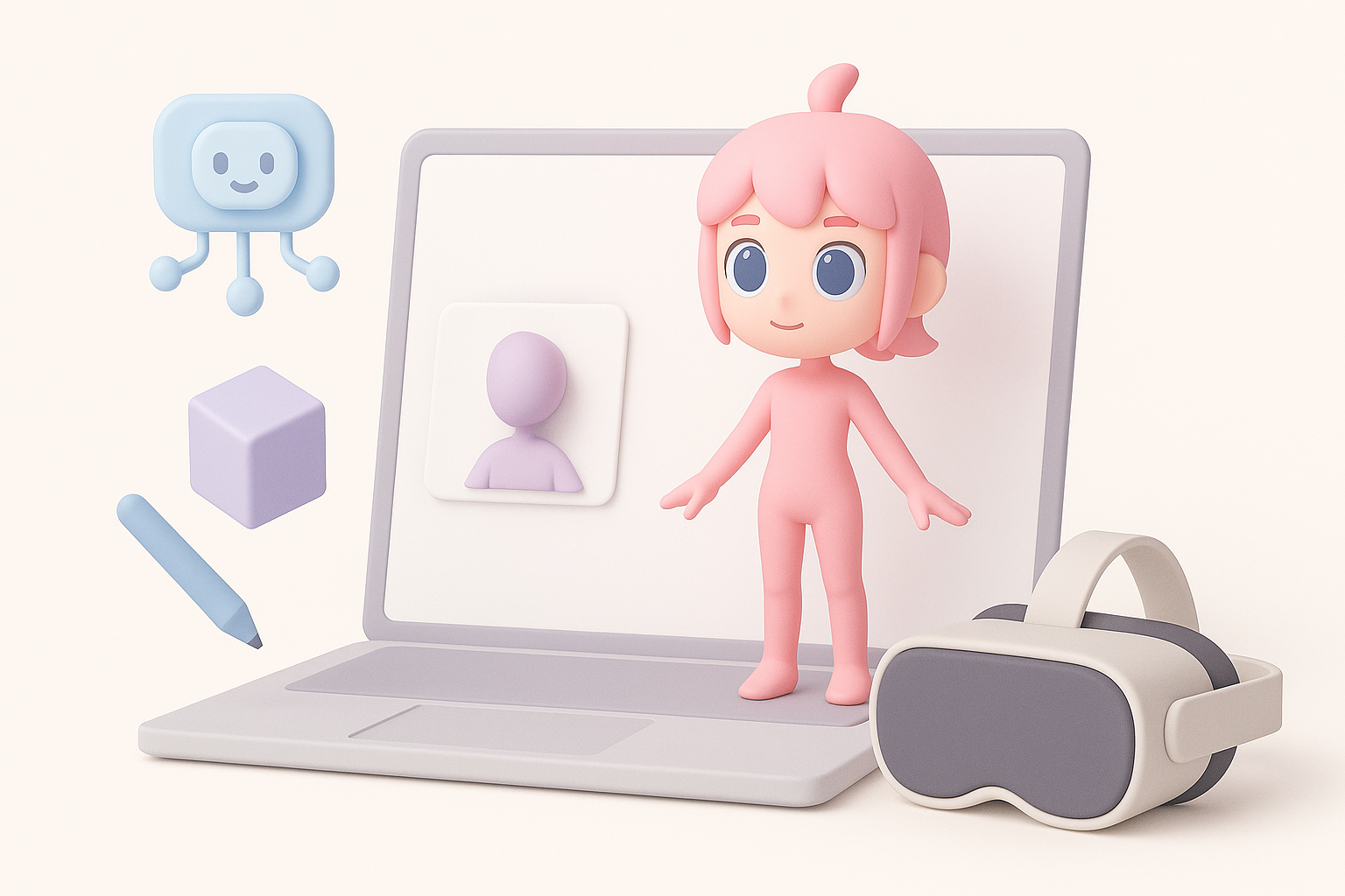 AIツールを活用したVRChatモデル作成の効率化 イラスト