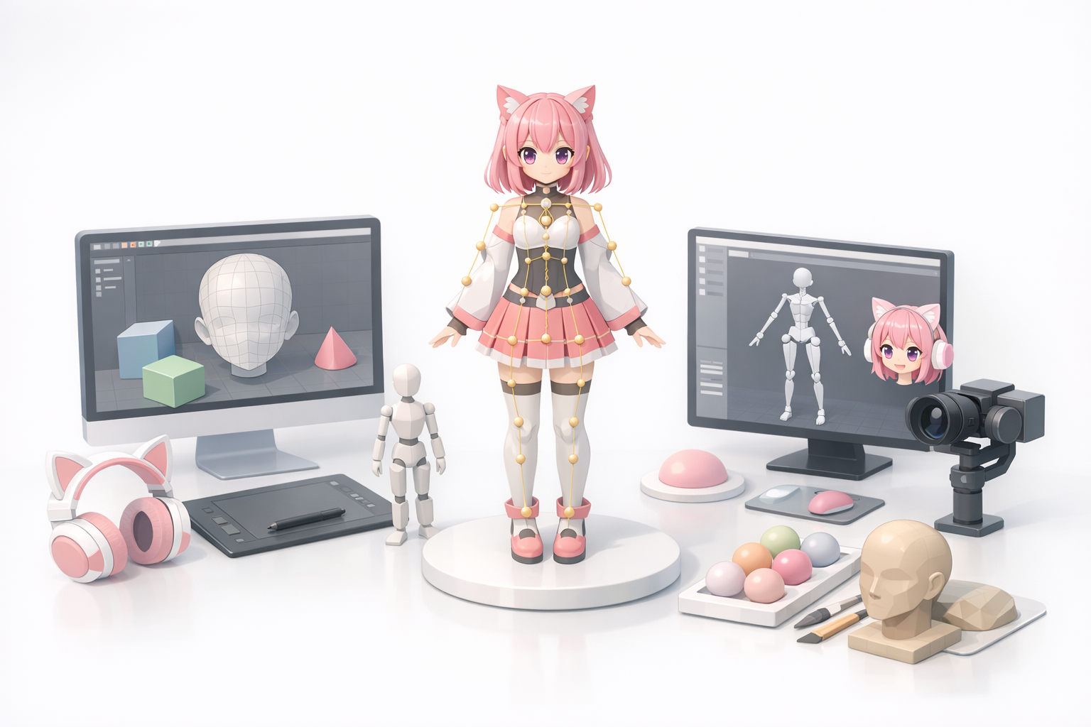 Иллюстрация к разделу о создании 3D-моделей для VTuber