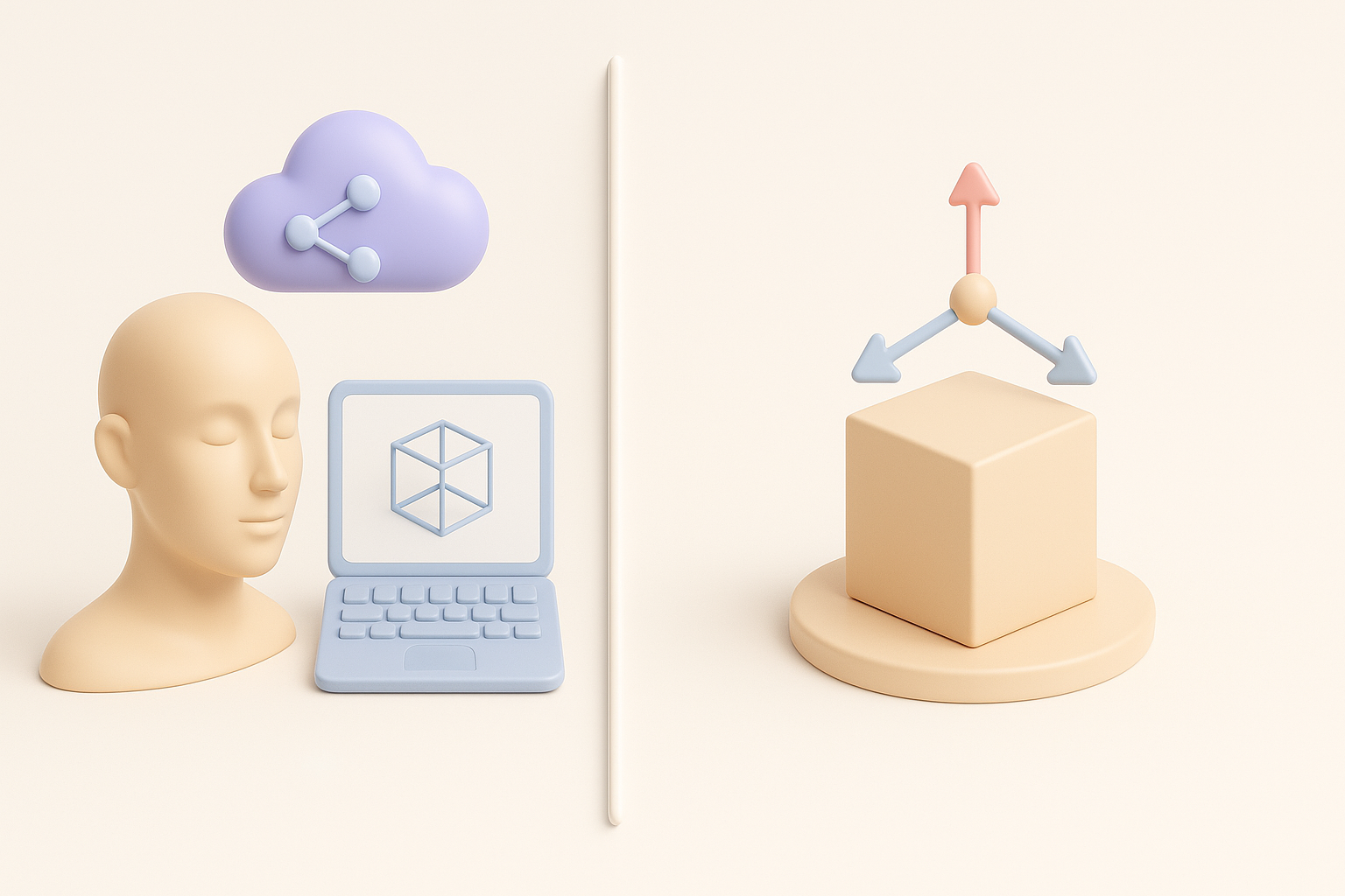 Comparing AI-Powered and Traditional 3D Modeling Methods illustration