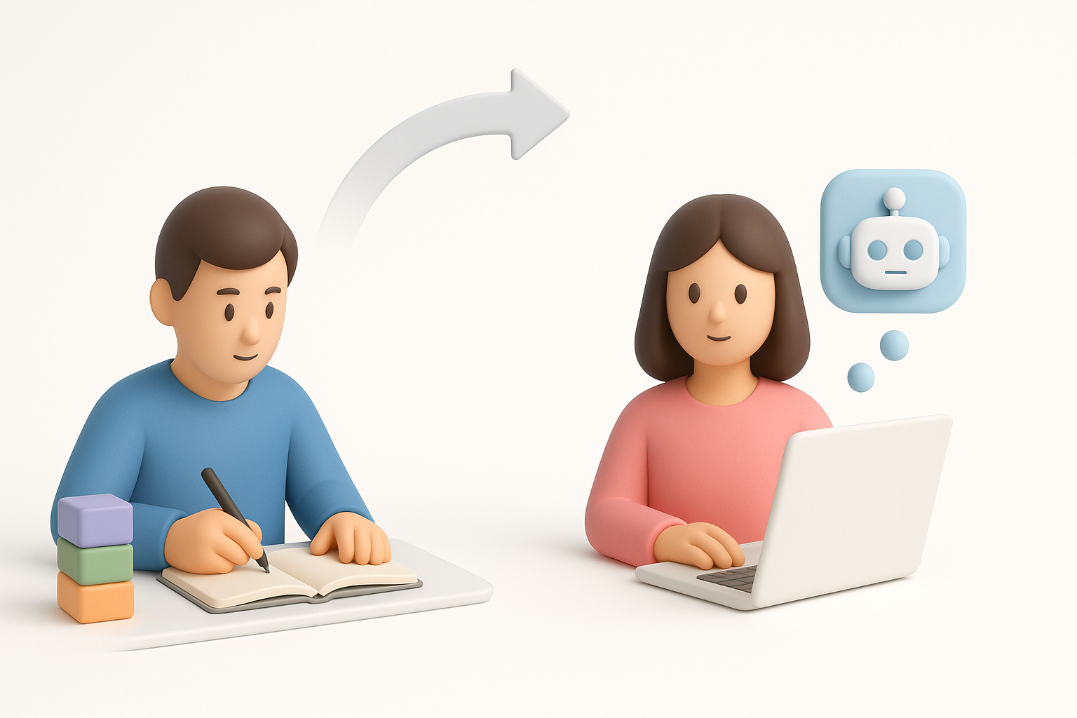 Comparing Manual and AI-Accelerated Workflows illustration