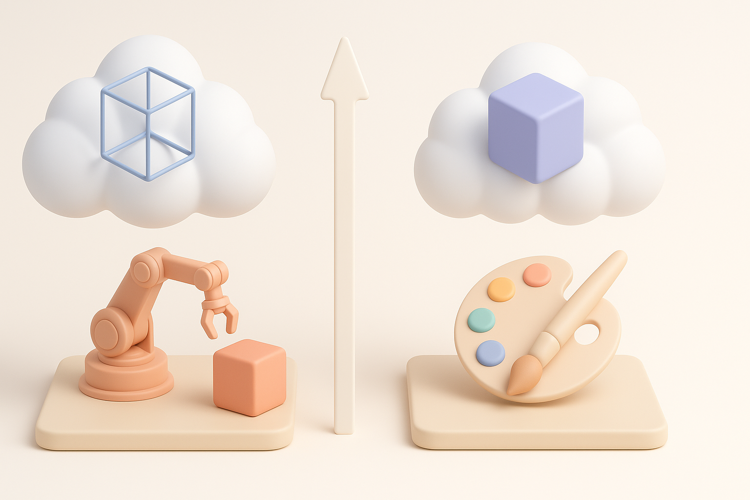 AI驱动与传统3D工作流的对比插图
