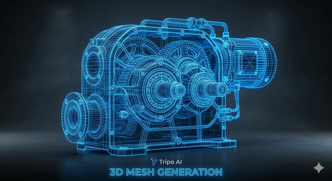 A high-precision 3D printable mechanical gear mesh showing perfect manifold geometry and clean wireframe topology.