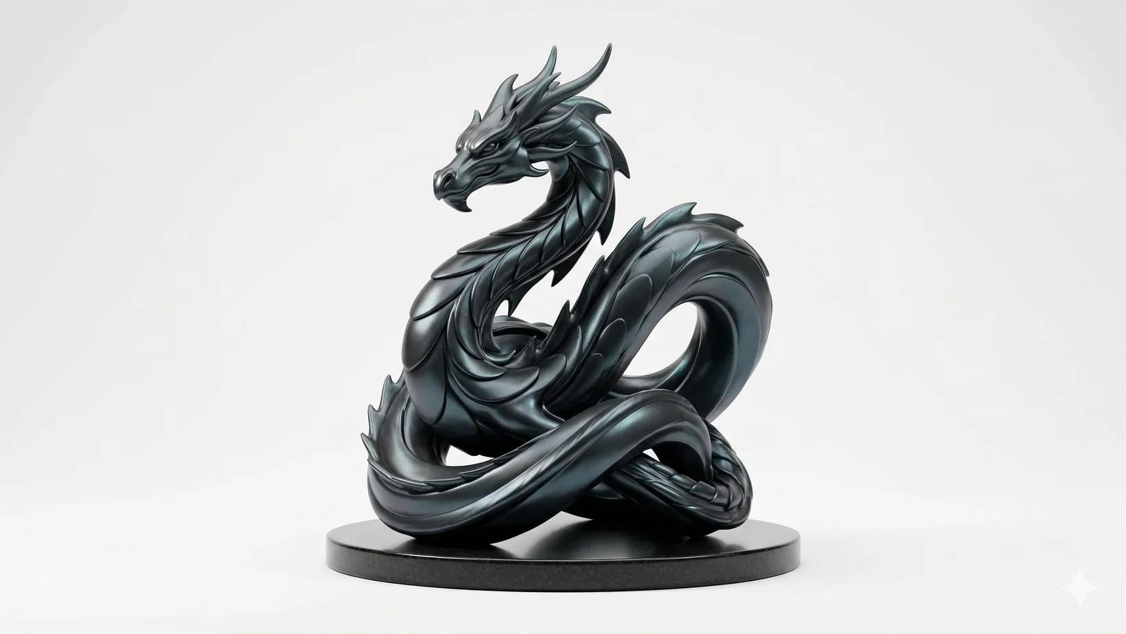 An organic 3D sculpture of a mythical creature with smooth surfaces and watertight mesh structure optimized for 3D printing.