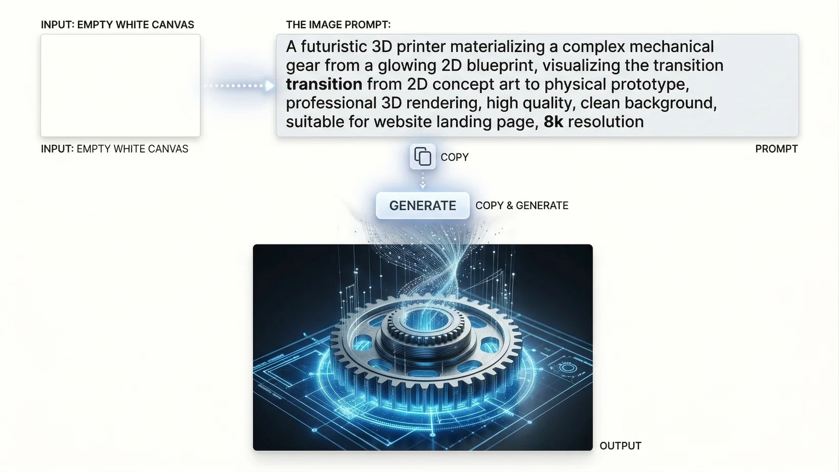 3D printing workflow visualization