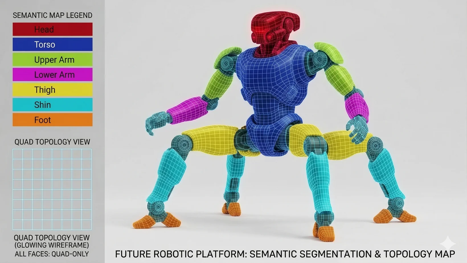 3D model semantic part segmentation