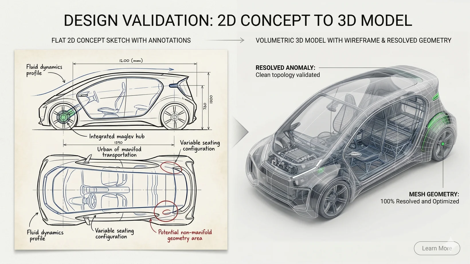 3D model hidden artifacts visualization