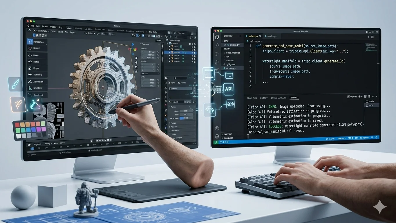 API vs Studio ecosystem for 3D generation