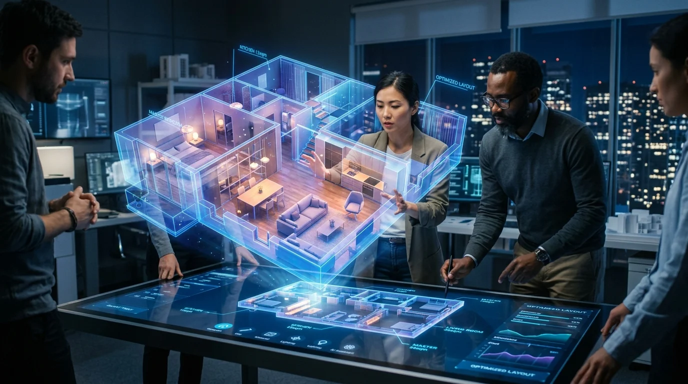 Holographic 3D interior layout generation