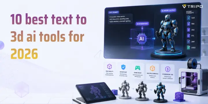 text to 3d ai tools 2026 cover