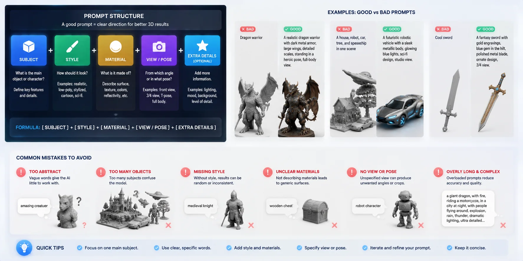 text to 3d prompt structure examples