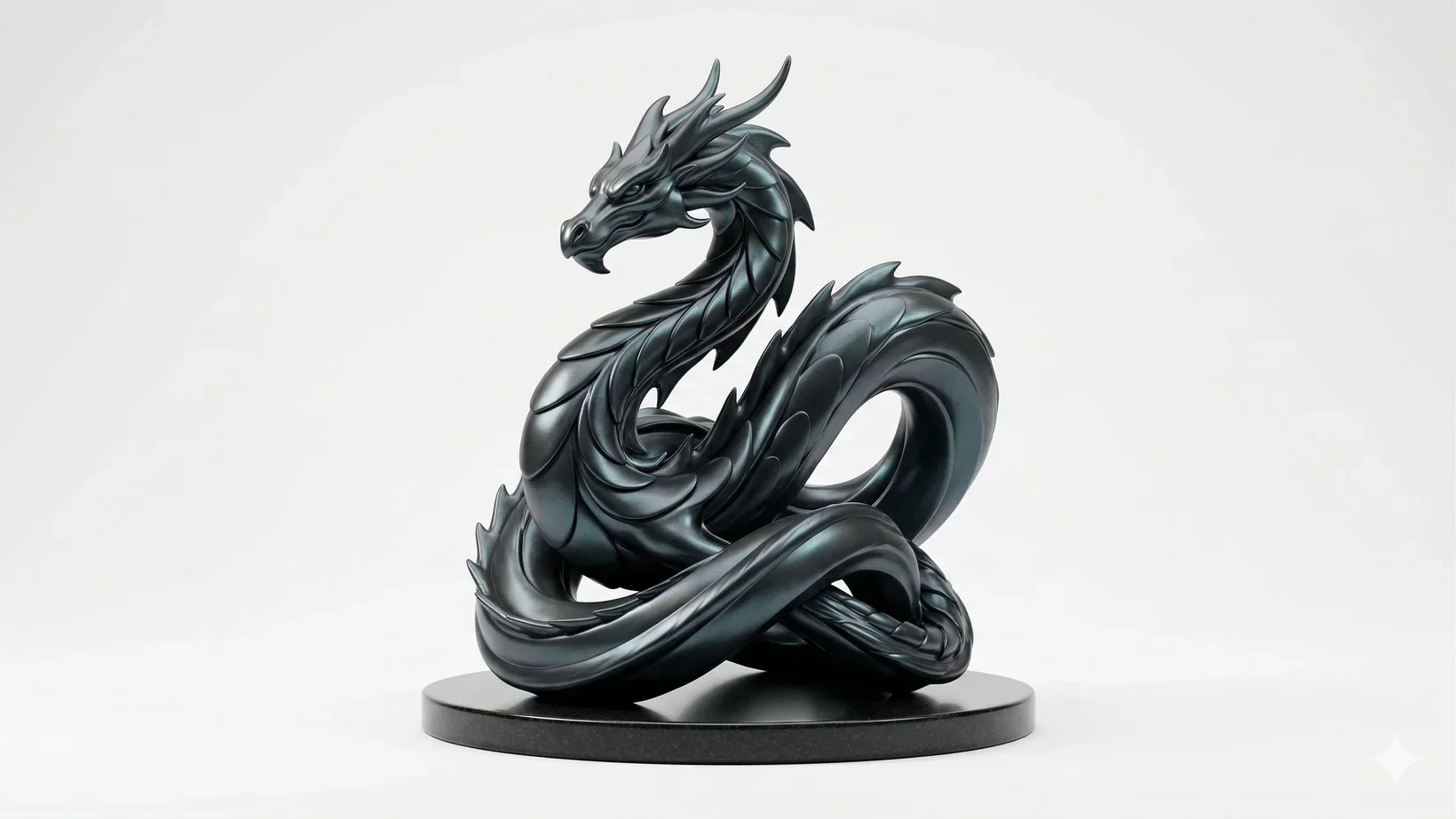 一個有機 3D 神話生物雕塑,具有平滑的表面和針對 3D 列印最佳化的封閉網格結構。