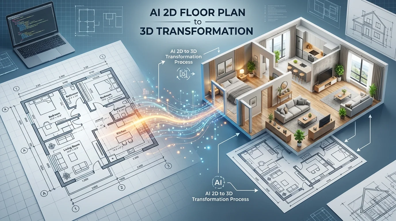 AI 2D Floor Plan to 3D Transformation