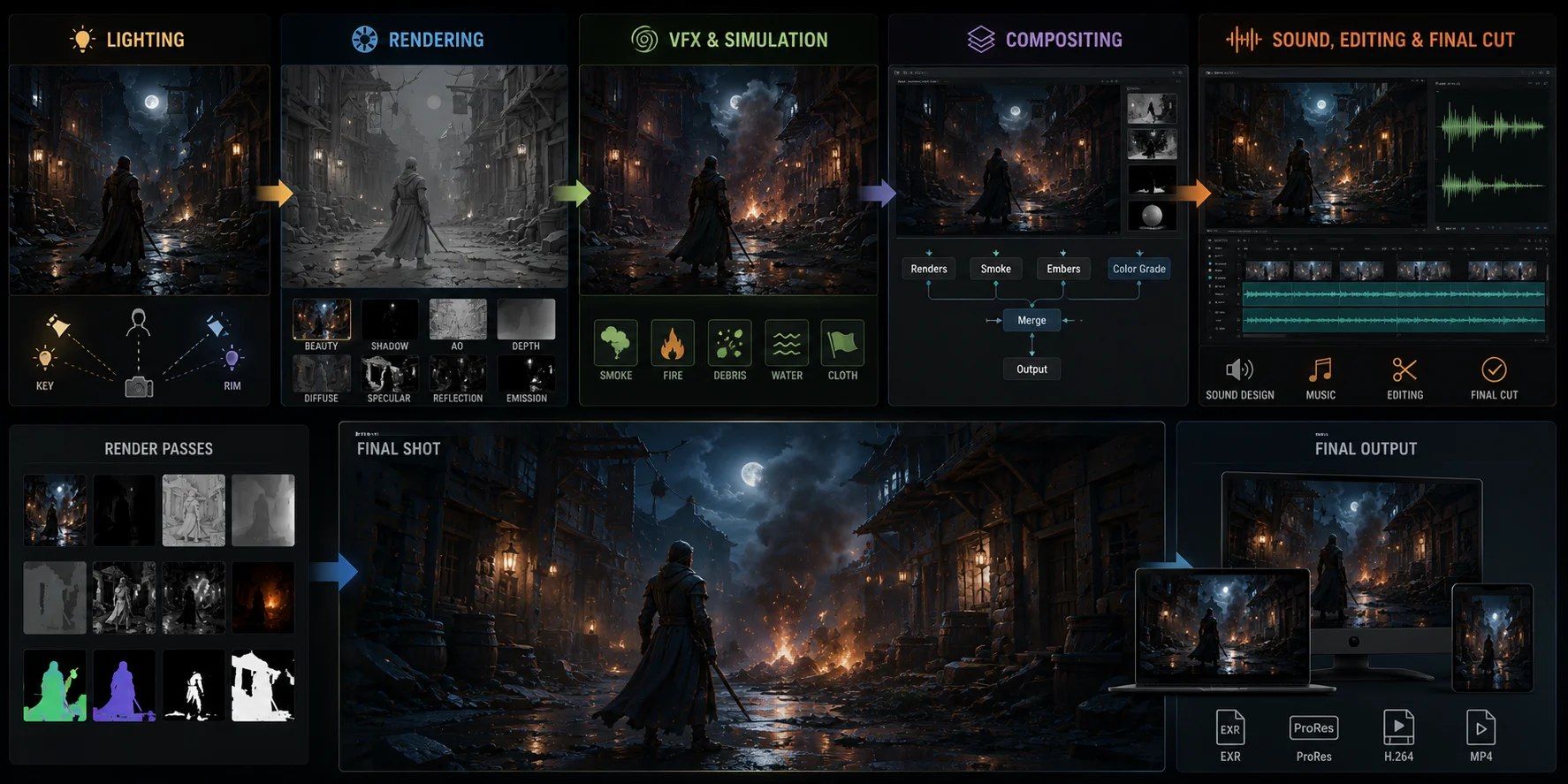 post production finishing stages