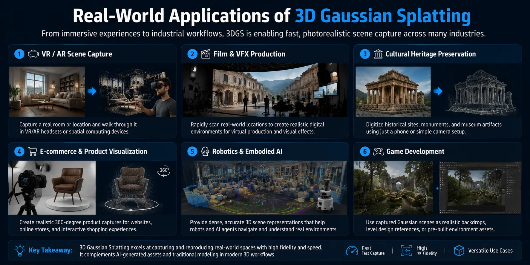 3d gaussian splatting real world applications of 3d gaussian splatting