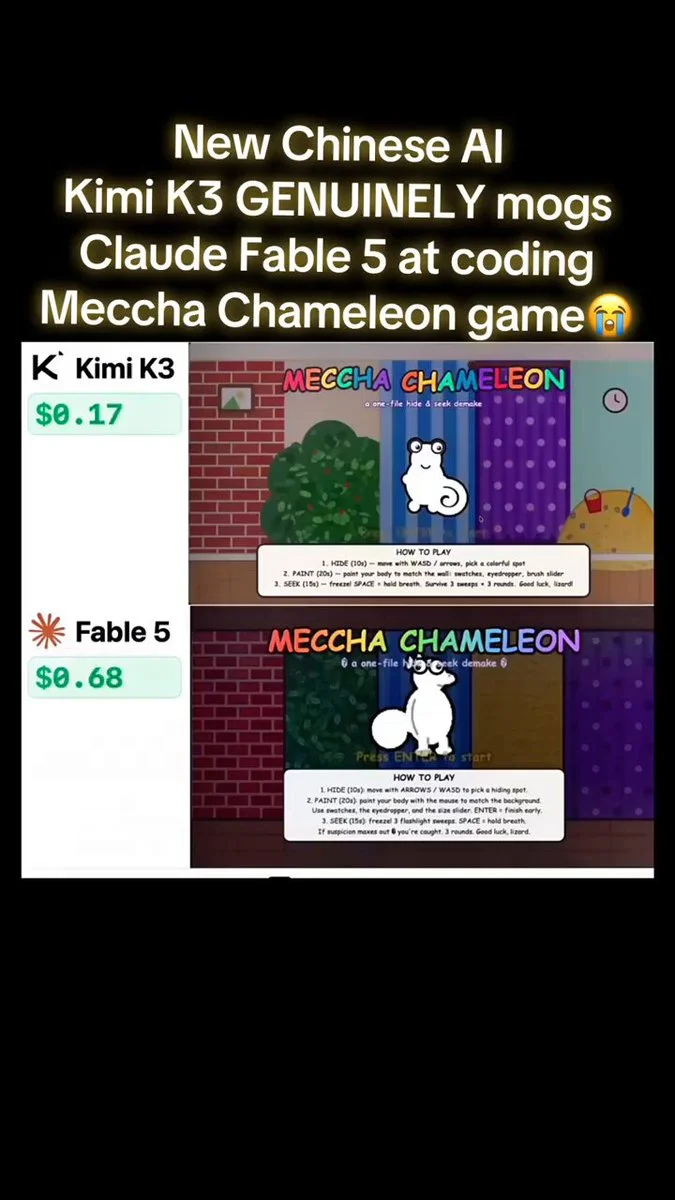 Prompt game trốn tìm 3D với tắc kè và robot