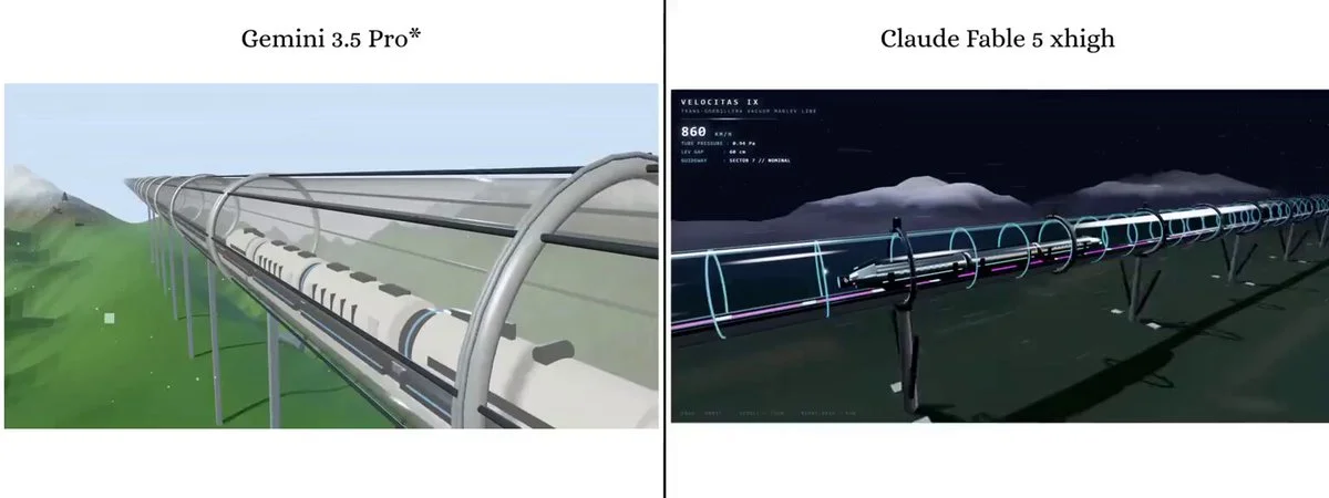 Prompt Three.js cho cảnh tàu maglev tương lai