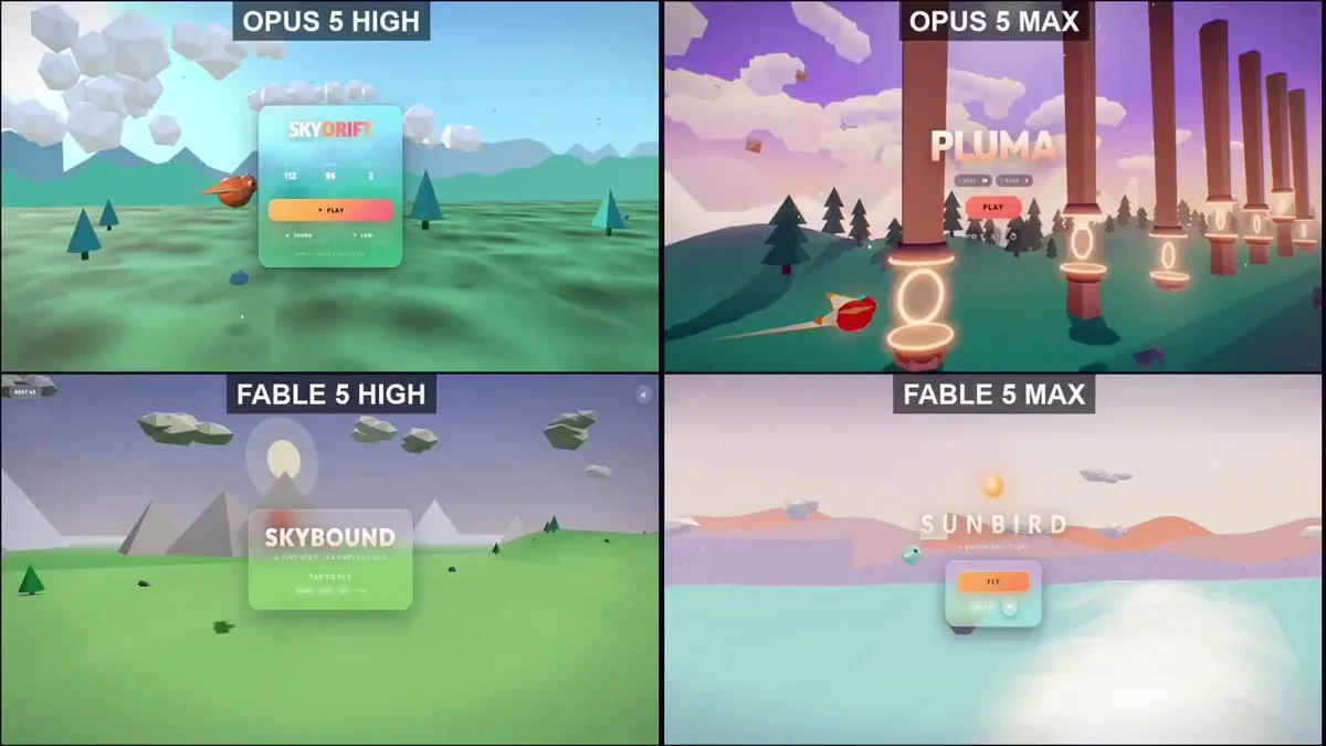 3D Flappy Bird ゲームのプロンプト