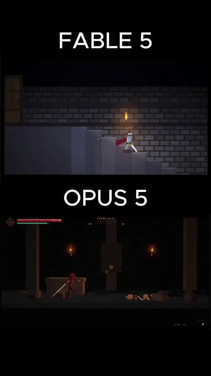 Game cuộn ngang dark fantasy trong một tệp HTML