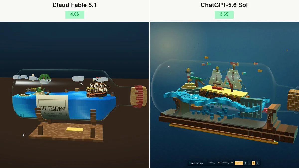 Thế giới voxel sống trong chai