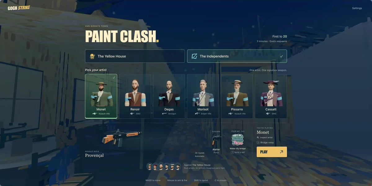 Gogh Strike multiplayer FPS