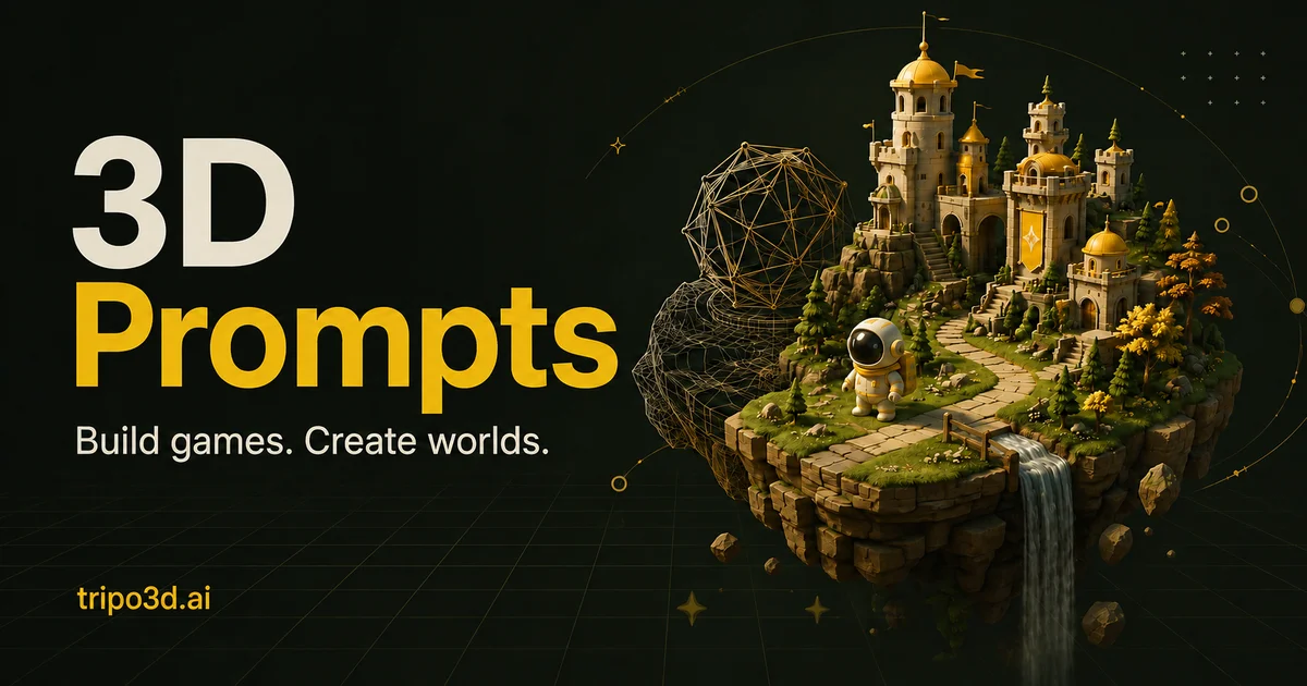 tripo3d.ai — Explore 372 free 3D prompts and examples for Astra, Claude and Kimi. Find Blender,…