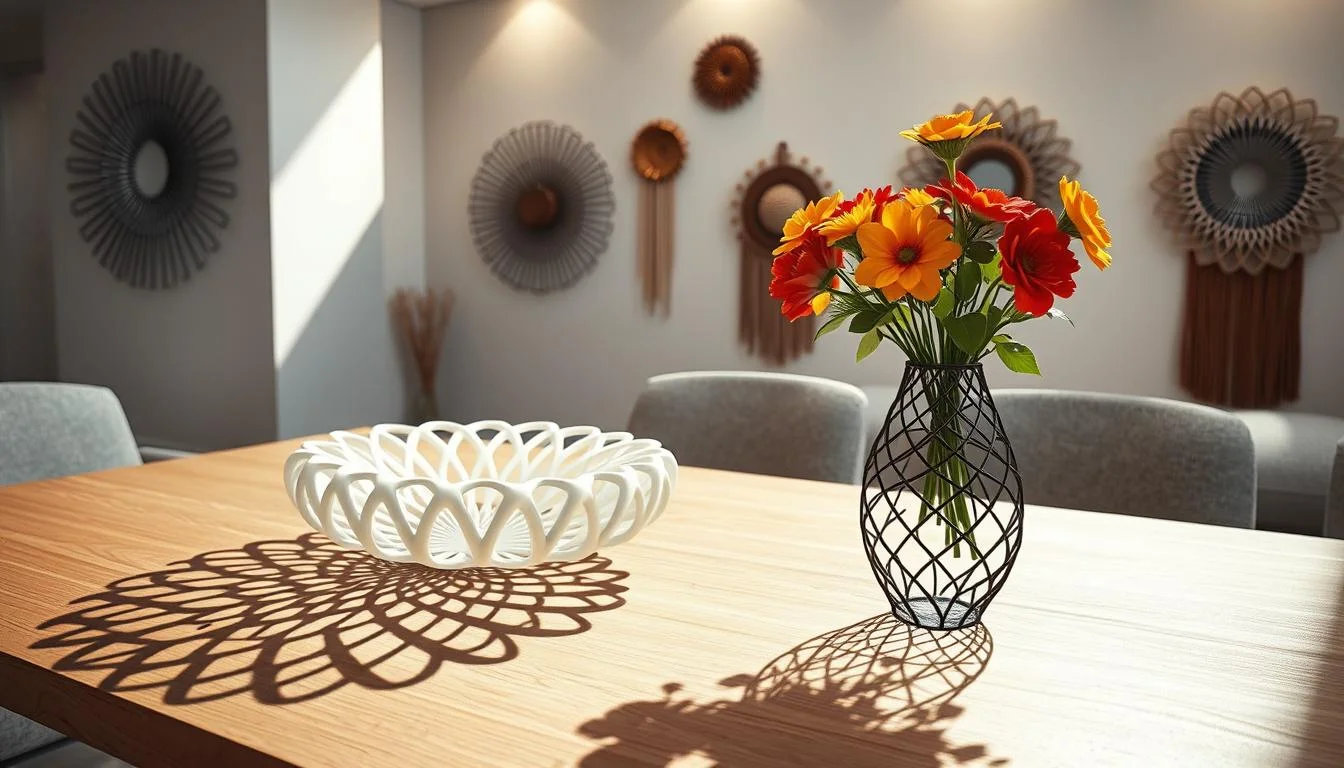 3D 列印幾何花瓶和燈具