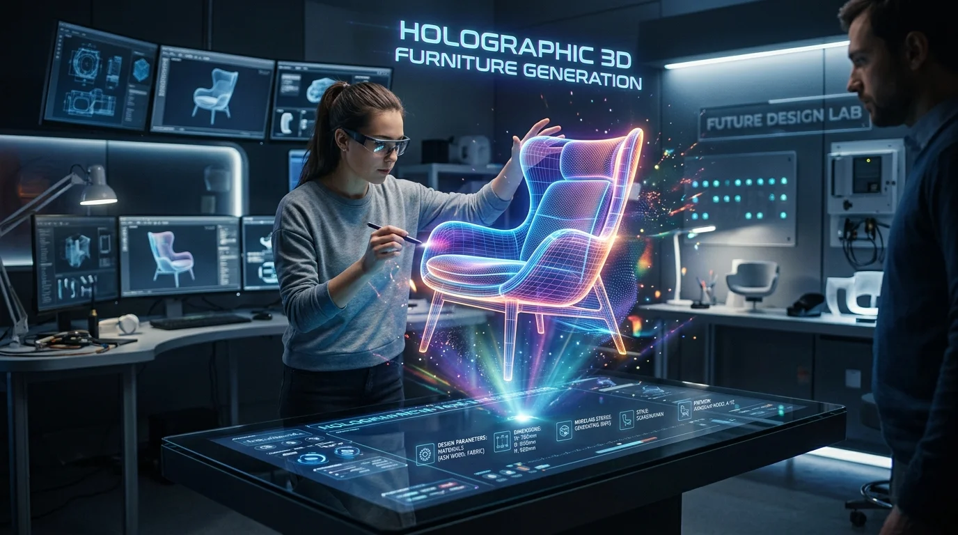 Holographic 3D Furniture Generation Concept