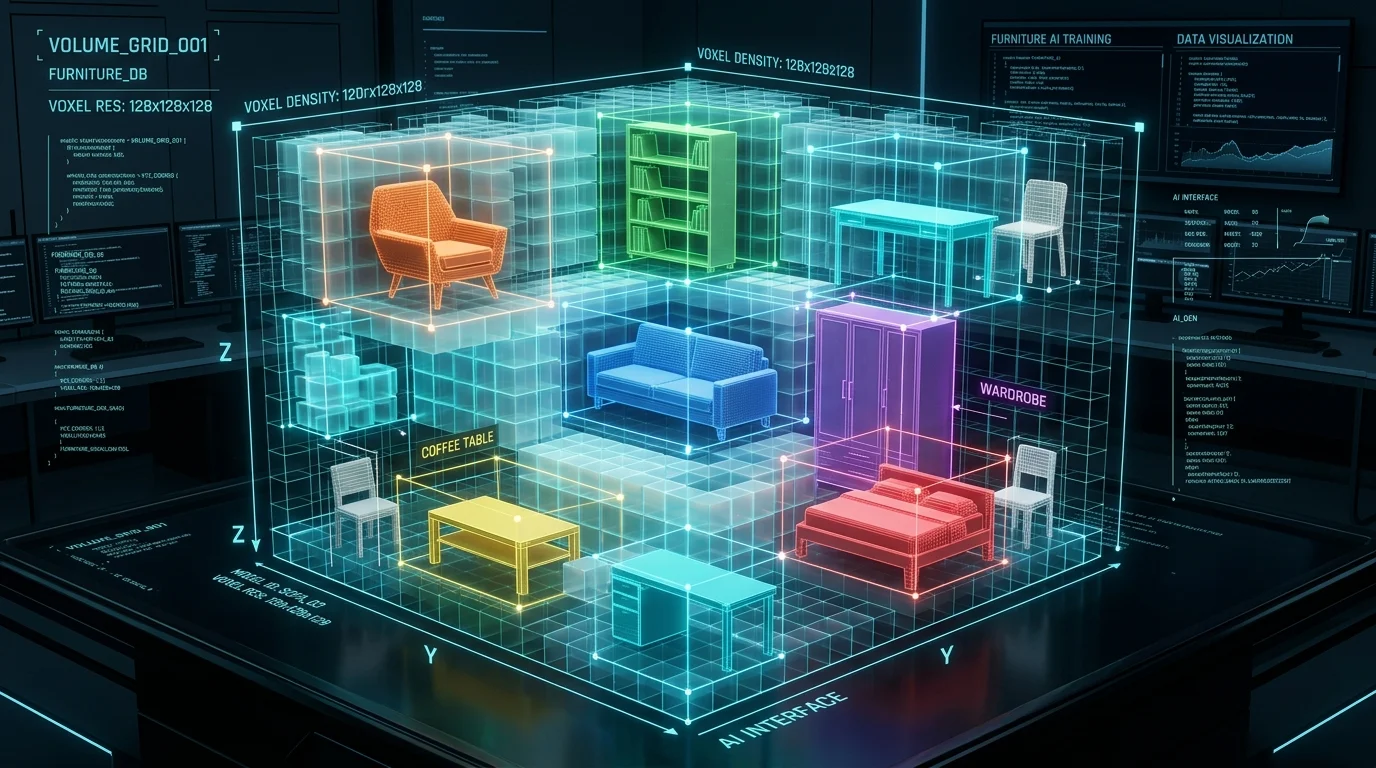 AI 3D Furniture Volumetric Grid