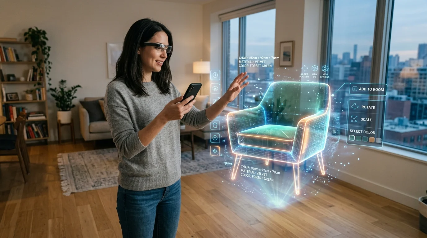 Holographic AR furniture projection