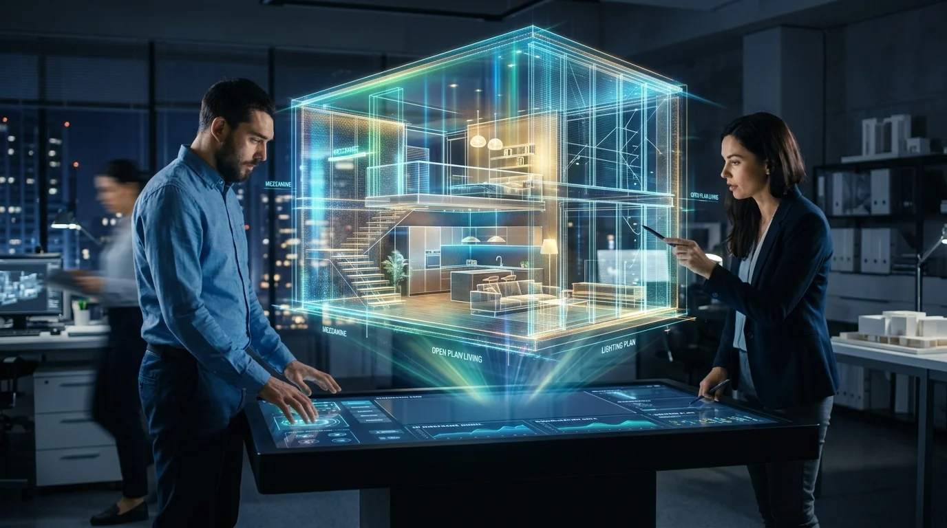 Holographic 3D Interior Architecture Visualization