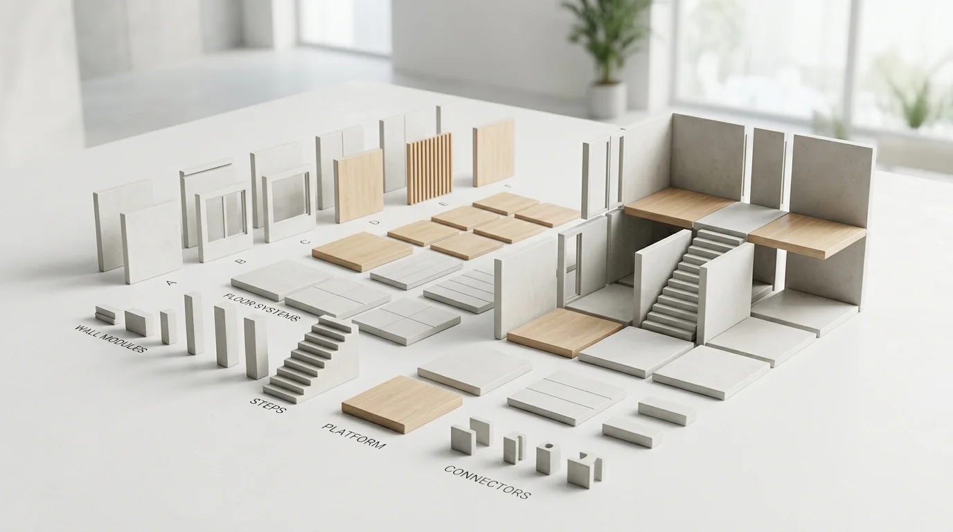 Minimalistisches modulares 3D-Umgebungs-Kit