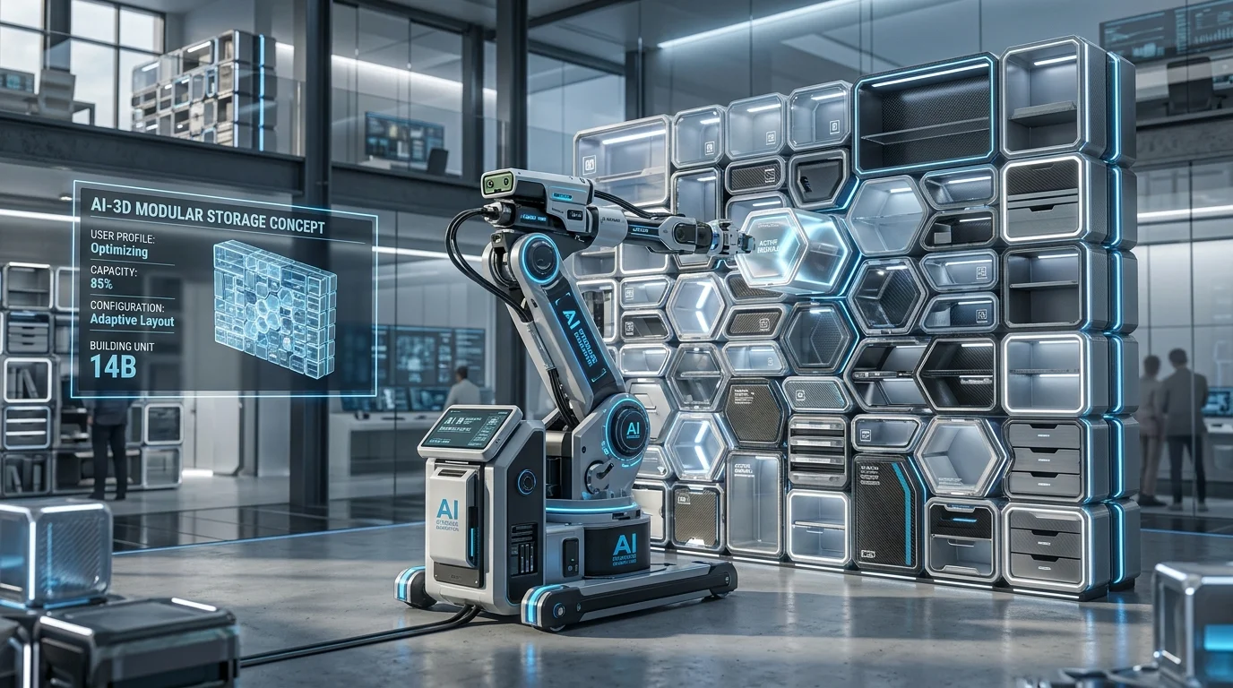 AI 3D Modular Storage Generation Concept