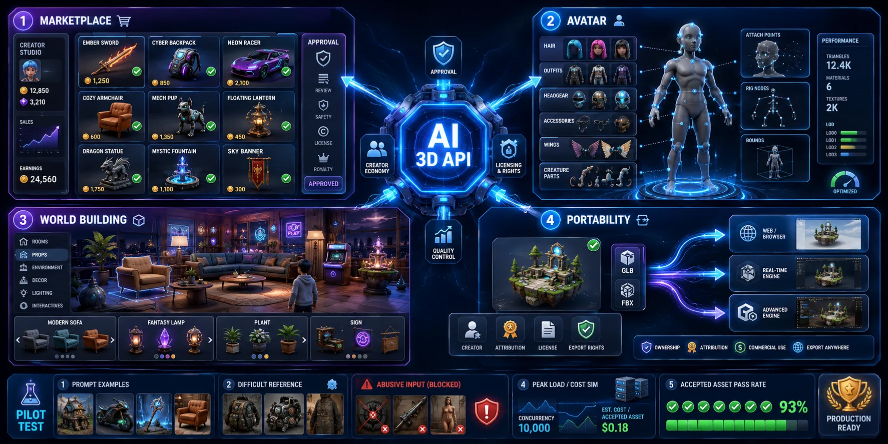 ai 3d api for ugc platforms marketplace and ugc game platform use cases