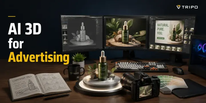 ai 3d for advertising cover