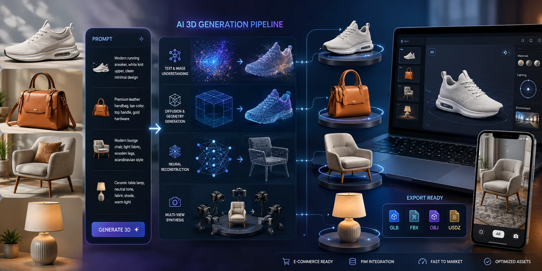 what is ai 3d generation for ecommerce