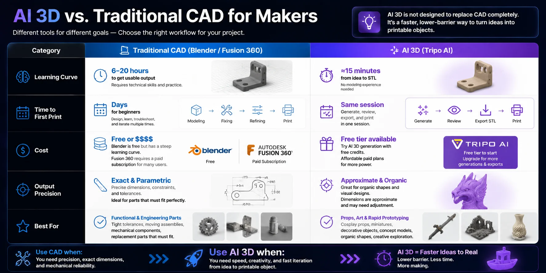 ai 3d for makers ai 3d vs traditional cad for makers