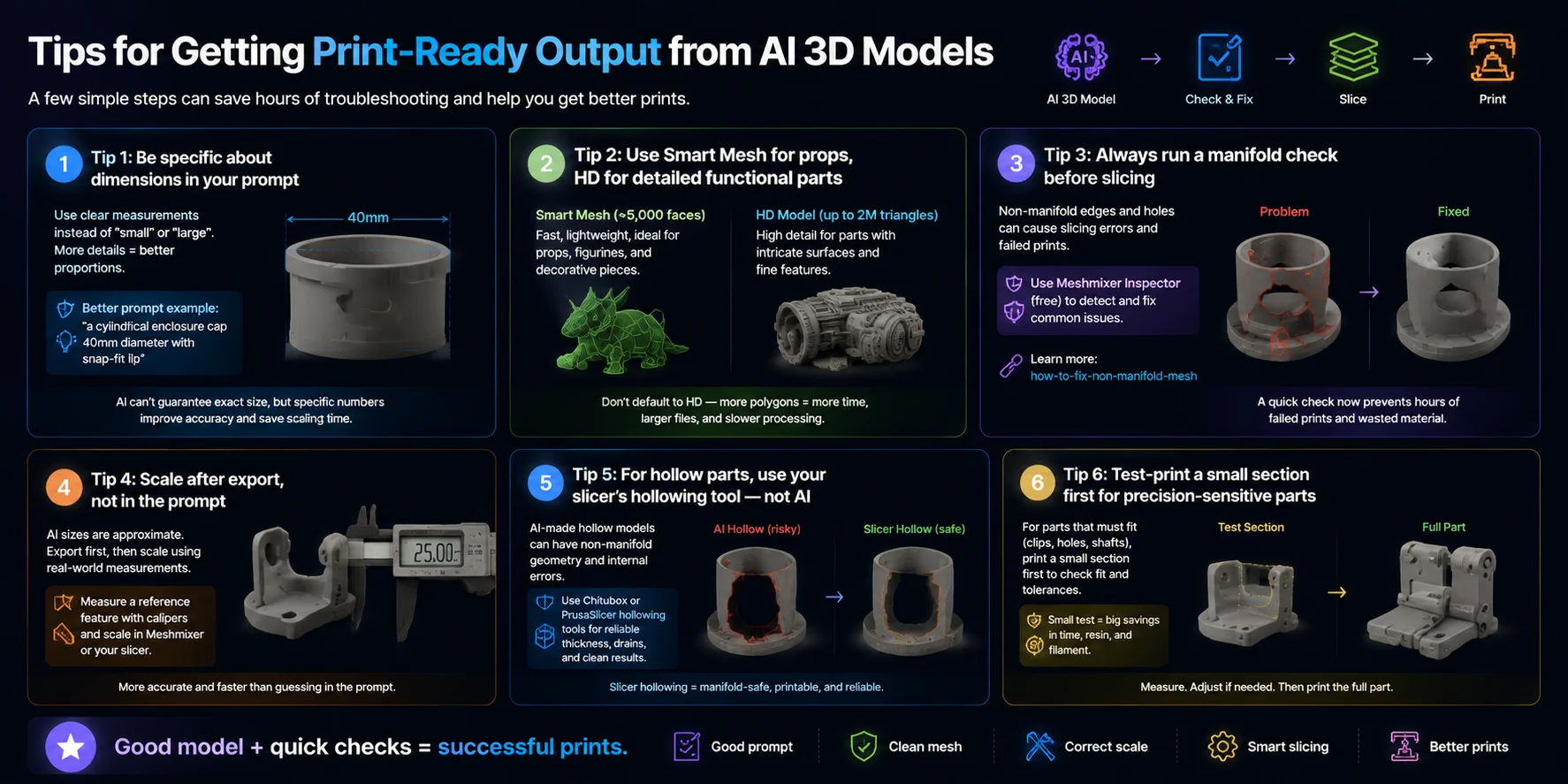 ai 3d for makers tip 6 test print small sections for precision parts