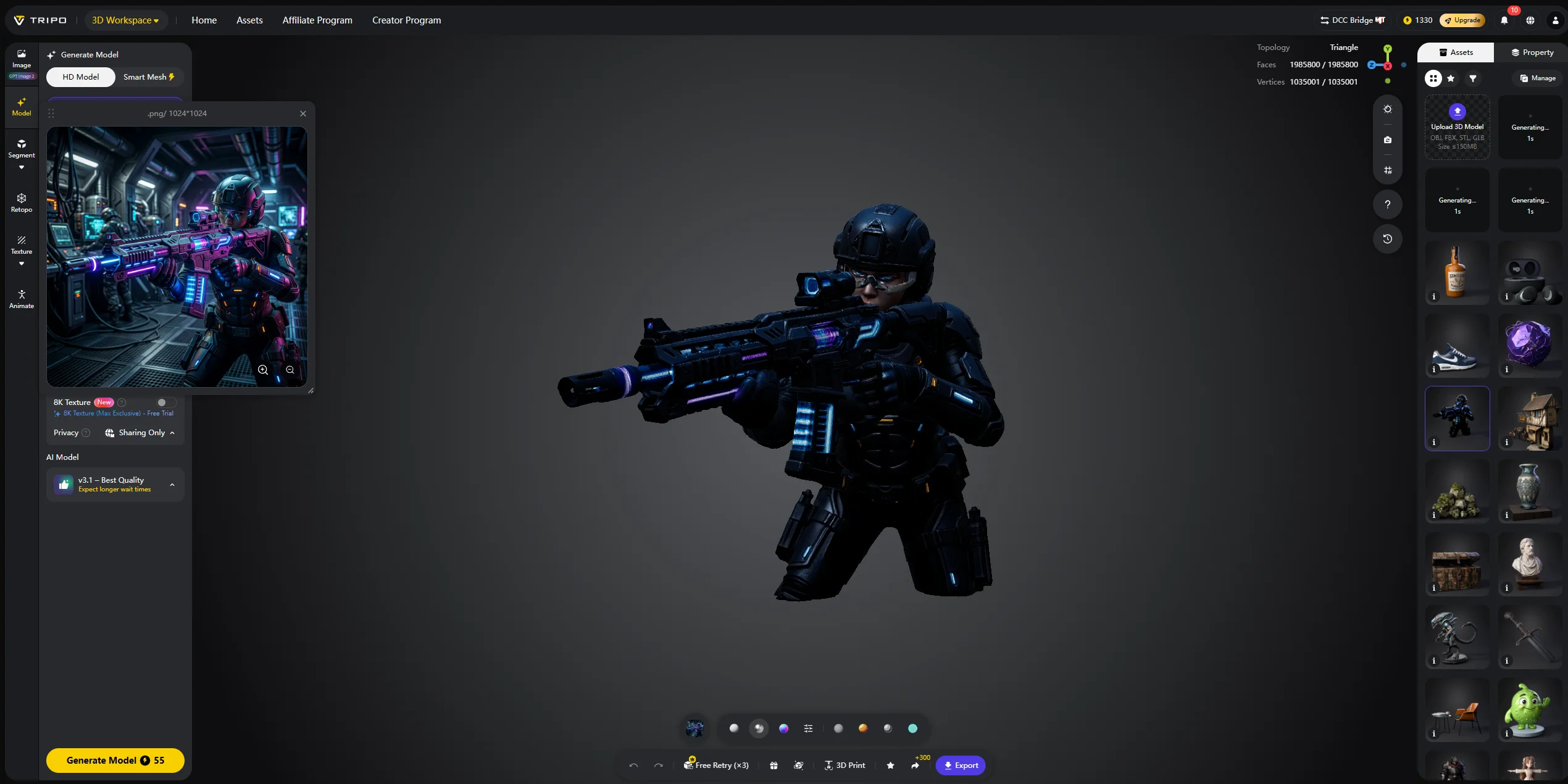 ai 3d model examples 3 game assets 2
