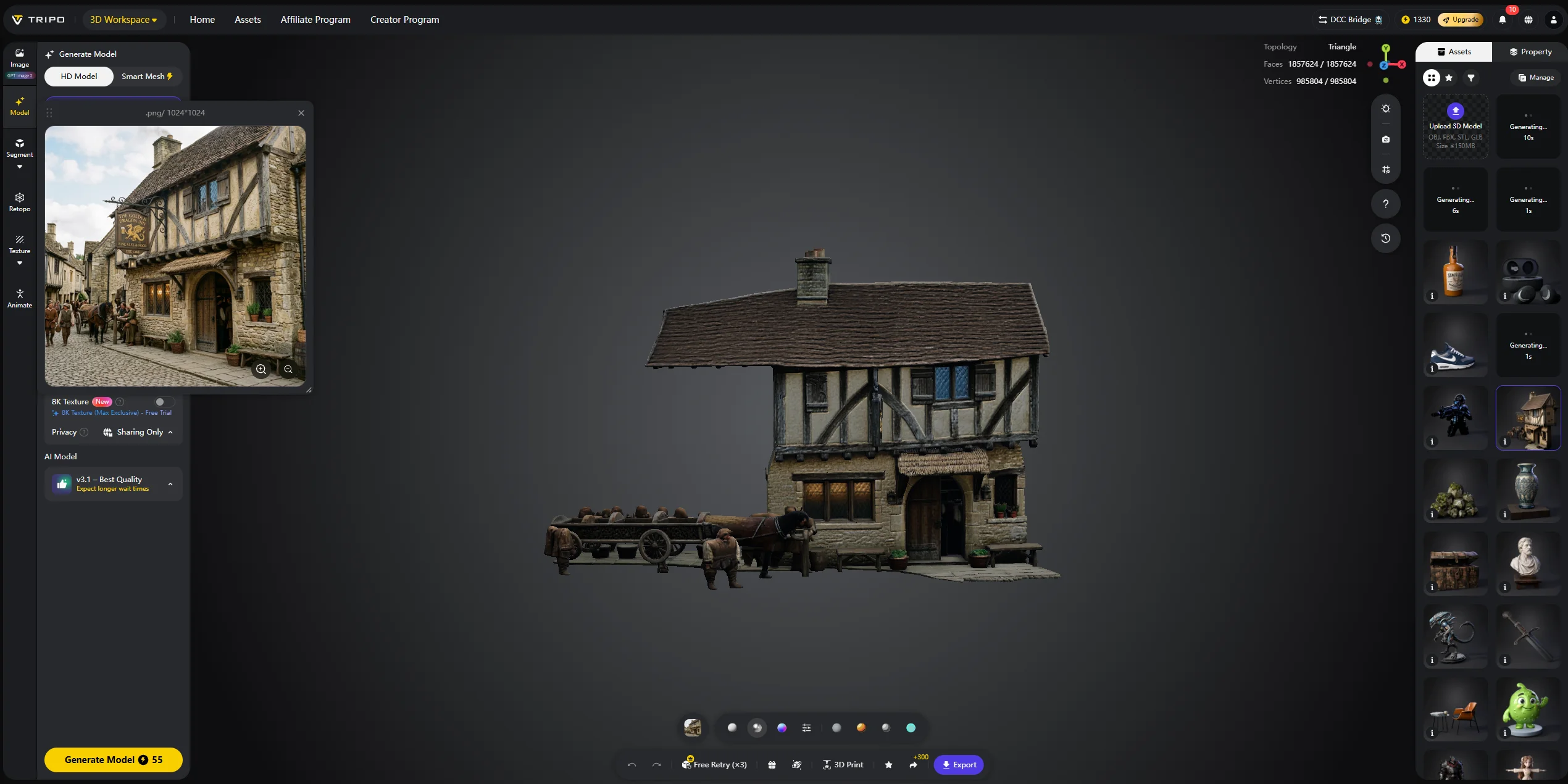 ai 3d model examples 3 game assets 3