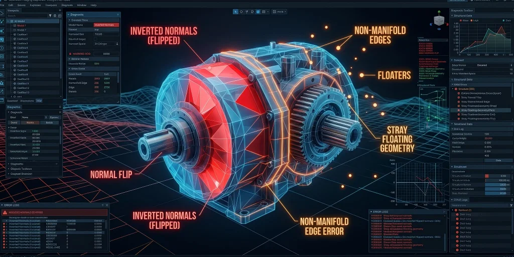 3d-model-geometry-errors-inverted-normals-non-manifold-edges