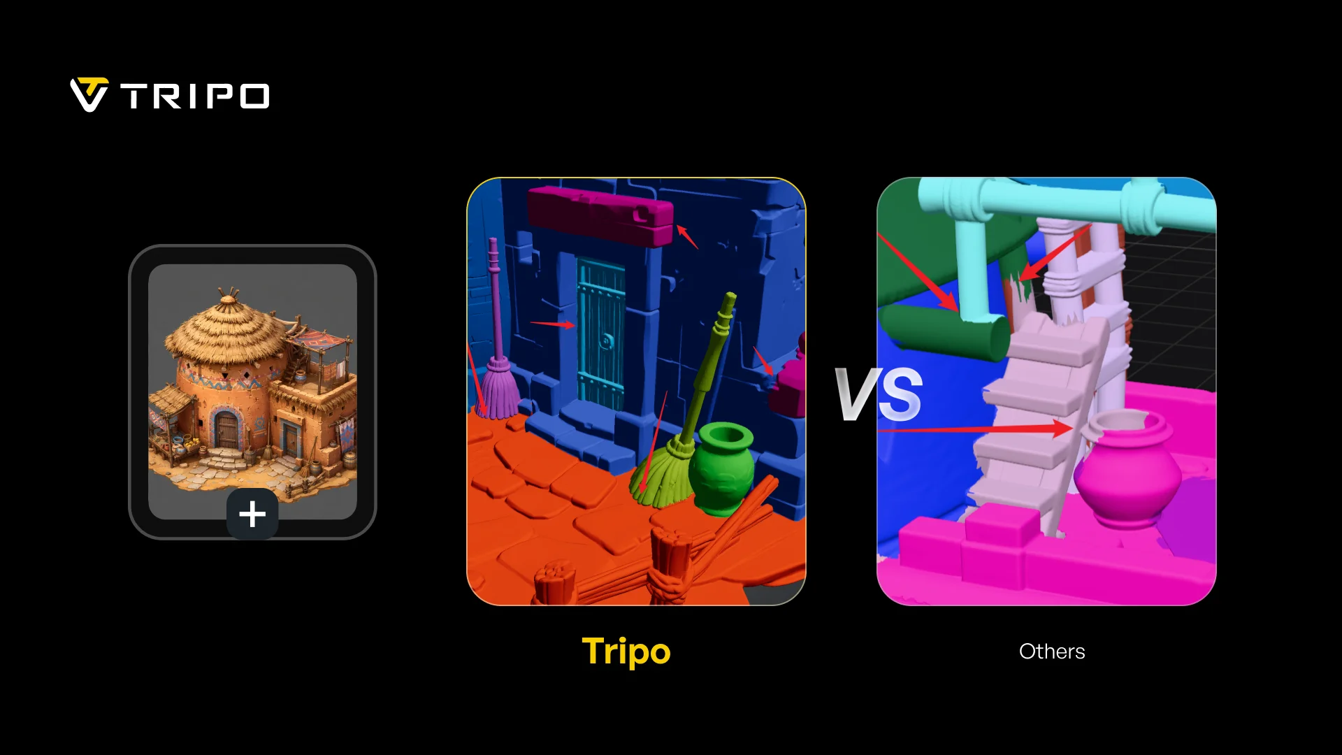 tripo and other tools prop segmentation detail comparison